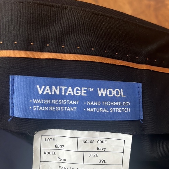 NWT Paul Betenly Super 120's Vantage Wool Slim Fit Dress Pant - Picture 6 of 11